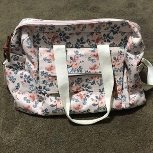 Pink floral Duffle bag